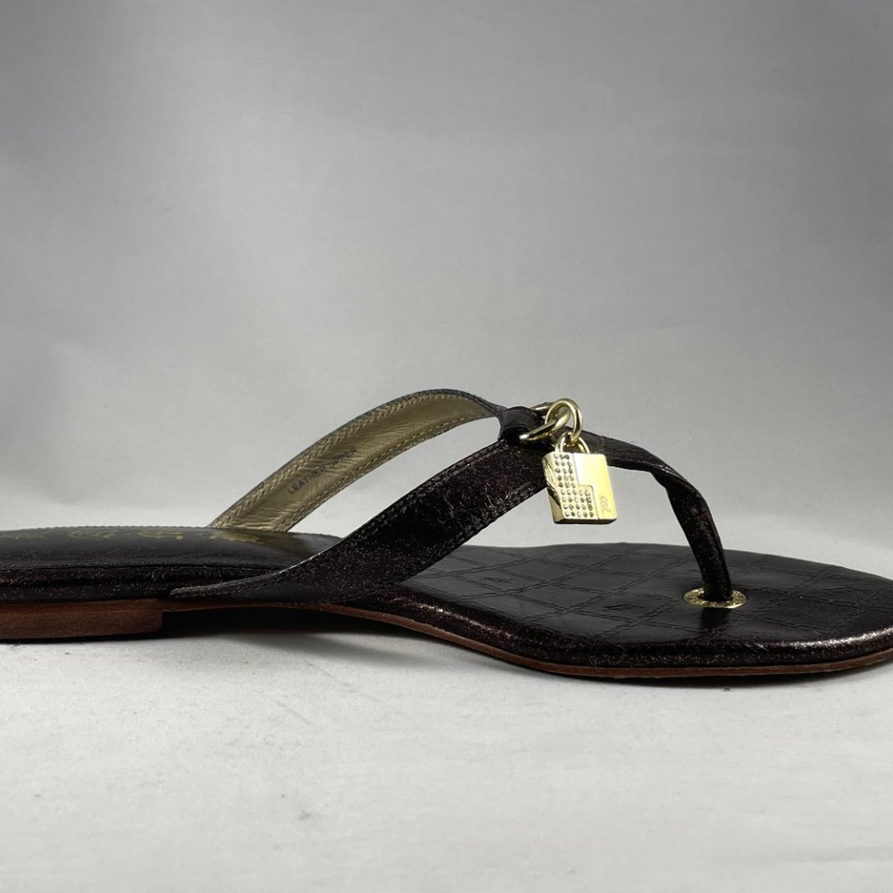 L.A.M.B. By Gwen Stefani Thong Sandals BROWN 7.5 - Picture 7 of 8